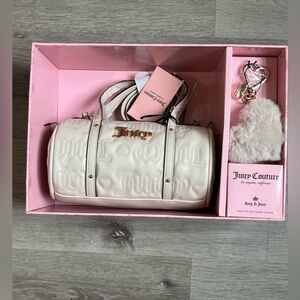 Juicy Couture Pink and Cream Quilted Crossbody Bag